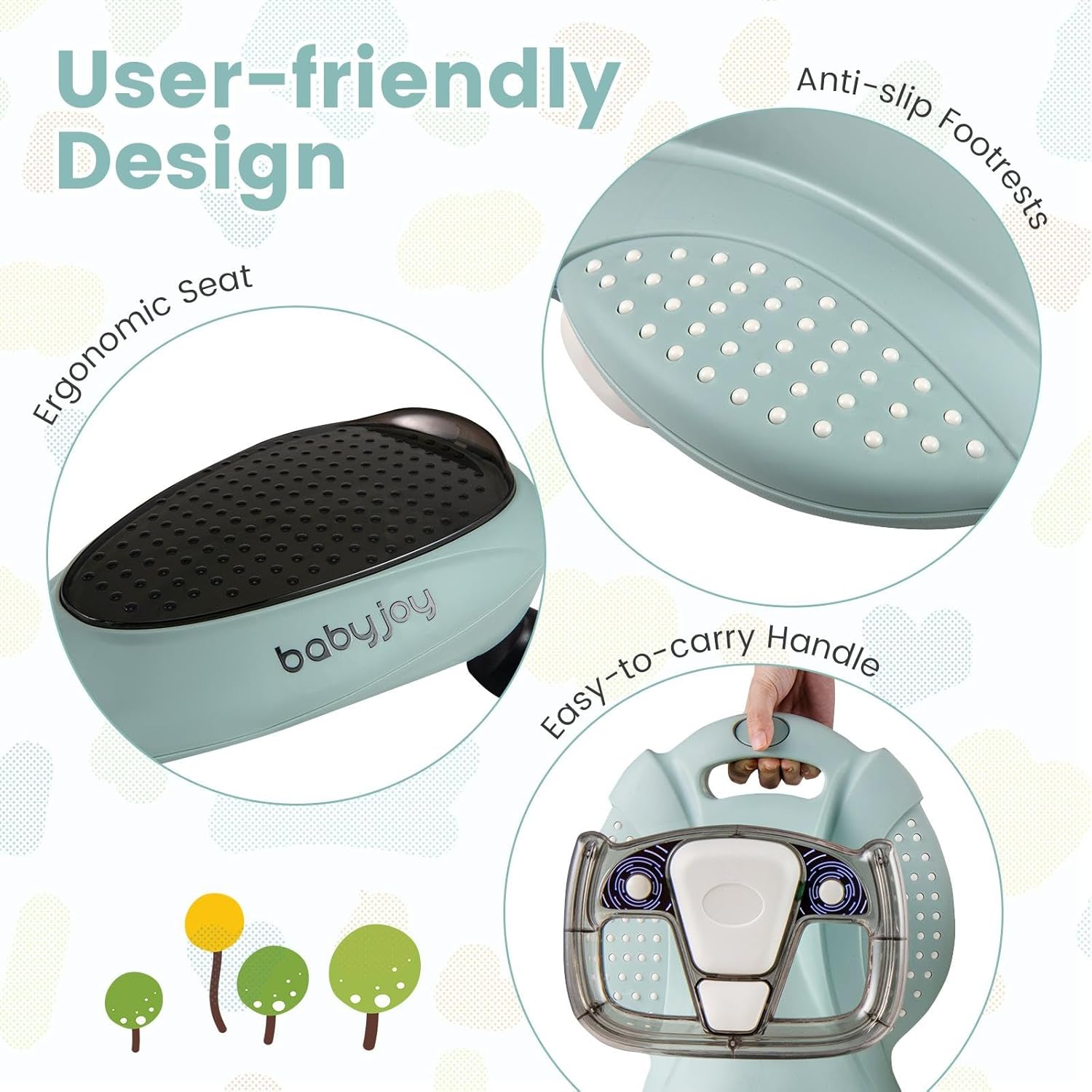 BABY JOY Wiggle Car, Swing Car with Pull Rope, Under-Seat Storage, Flashing Wheels & Music, Uses Twist, Turn, Wiggle Movement to Steer, Wiggle Car Ride On Toy for Kids Boys Girls 3+ Yeas Old (Green)