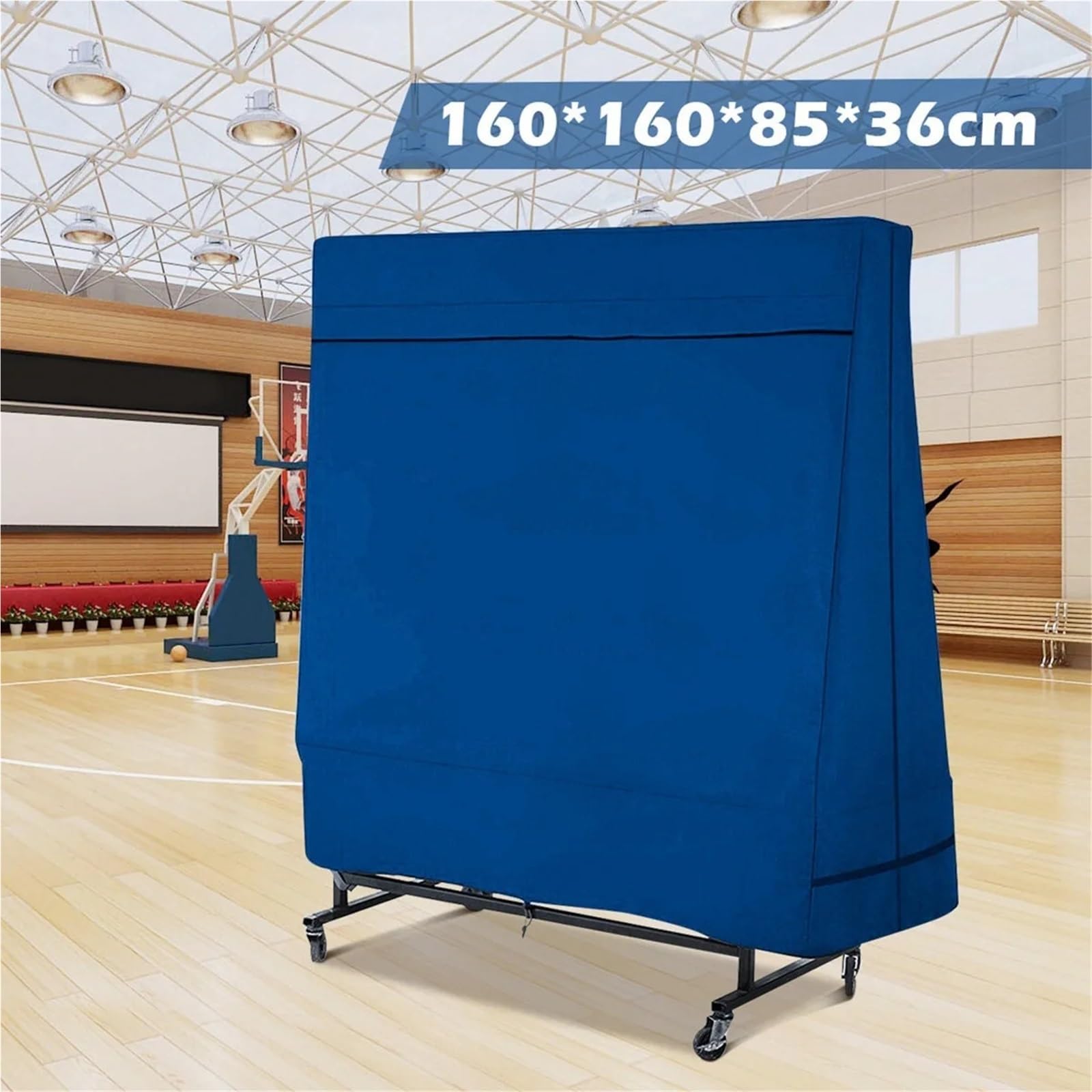 Funda Protectora for Tenis de Mesa Oxford Impermeable, for Exteriores, Resistente a la Lluvia y a los Rayos UV, con Cremallera, 165 x 70 185 cm para Uso Interior y Exterior