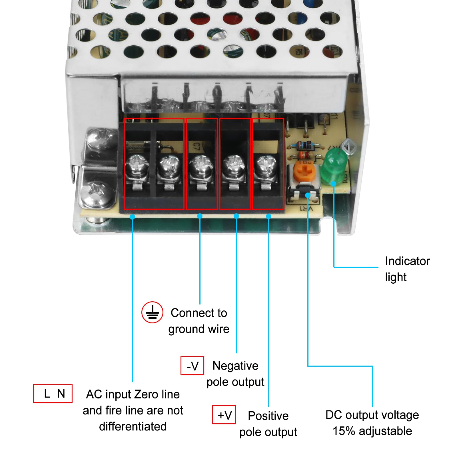 Transformator LED 24 V, 24 W, 230 V na 24 V 1 A, zasilacz sieciowy LED 24 V DC, transformator niskiego napięcia, bez szumów, bez migotania LED, 240 V na 24 V LED, zasilacz sieciowy, do taśm LED i lamp