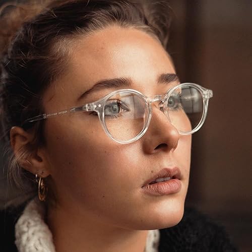 Miniatura 9 de Zenottic - Lentes redondos con diseño de bloqueo de luz azul para lectura para hombres y mujeres