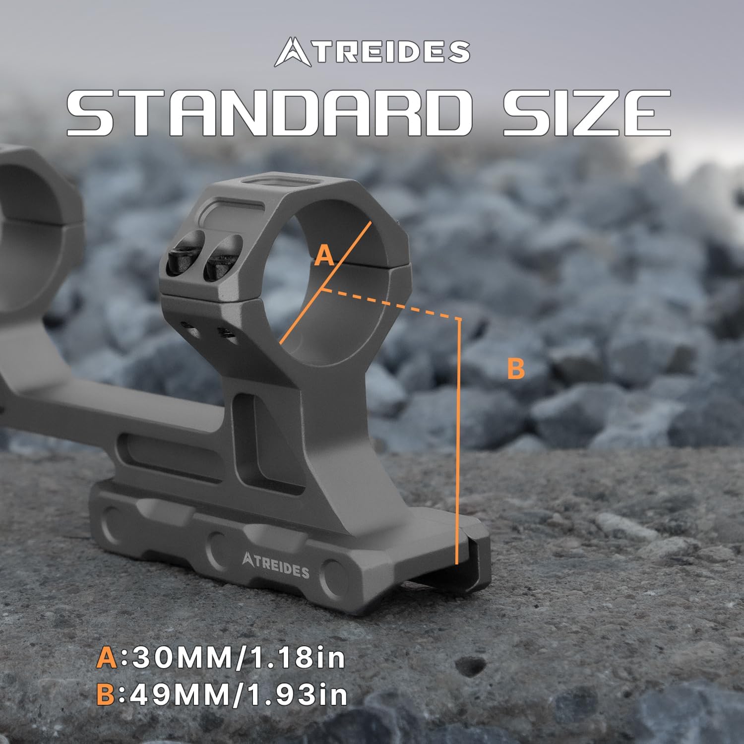 ATREIDES Omnigrit-L Scope Mount, Cantilever Scope Mount for 30mm Tube 20mm Rails, 1.93" Center Height