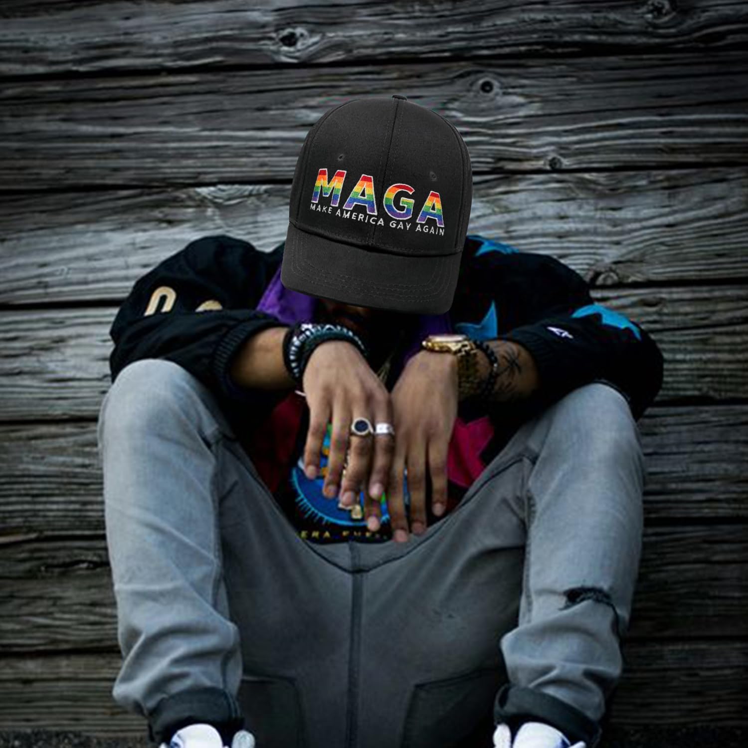 Gay Pride Rainbow Trucker Hat for Men and Women LGBT Embroidered Adjustable Washable LGBTQ Baseball Cap Gifts - Image 7