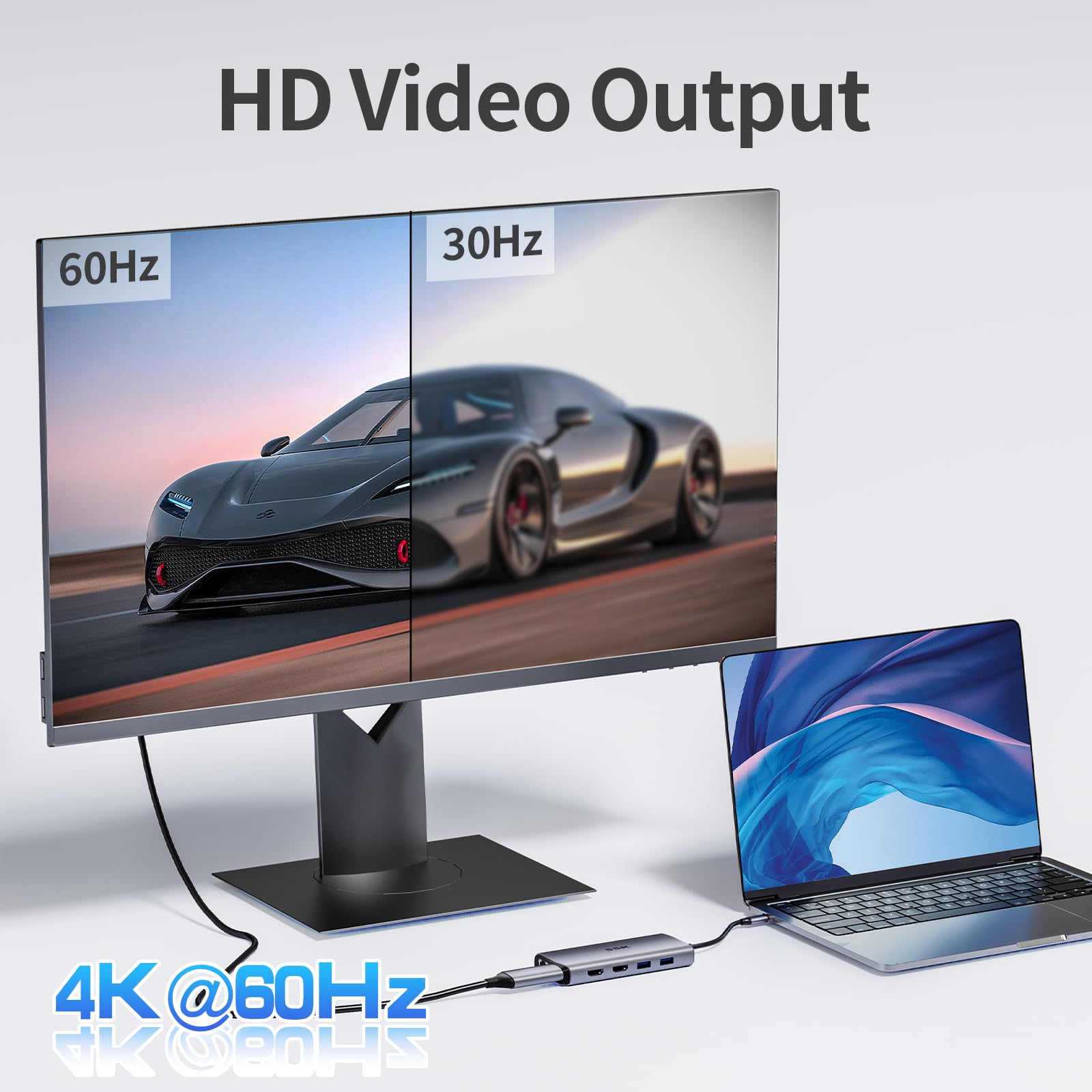 SSK 11 in 1 Laptop Docking Station,USB C HUB Dual 4K HDMI adattatore USB 3.0 Dock 100W PD USB C Con 1 Displayport, 3 USBs, Triplo Doppio Monitor multi-porta per MacBook/Air/Pro/XPS Dell HP Lenovo
