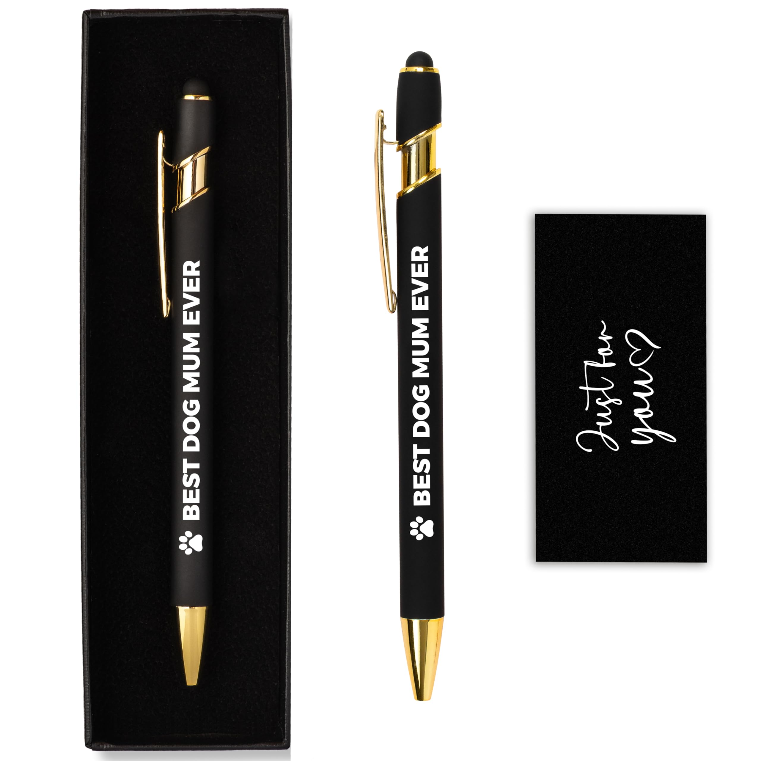Best Dog Mum Pen With Gift Box for Birthday, Christmas, mother's day, Dog Lover gifts for women, Doggy presents for her - includes card