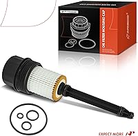 Vista 8 de A-Premium Conjunto de tapa de carcasa de filtro de aceite compatible con Mercedes-Benz C240, C280, C32 AMG, C320, E320, E430, E500, CL500, CLK500