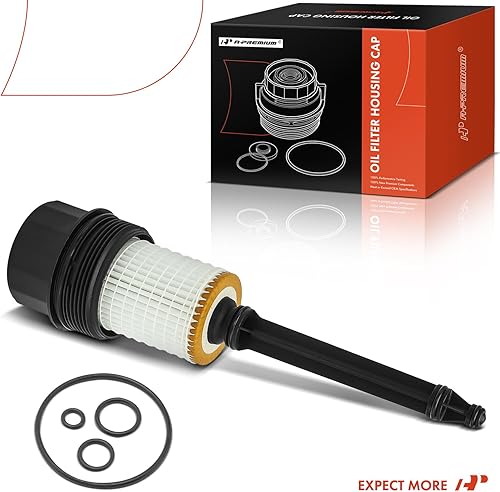Miniatura 8 de A-Premium Conjunto de tapa de carcasa de filtro de aceite compatible con Mercedes-Benz C240, C280, C32 AMG, C320, E320, E430, E500, CL500, CLK500,