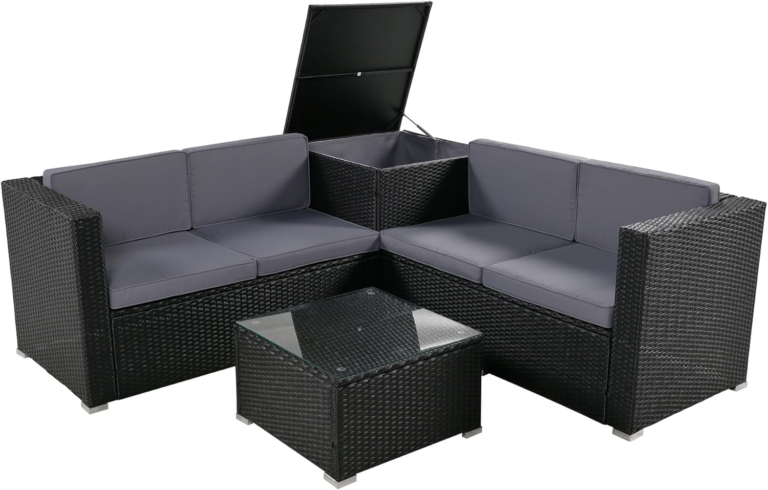 ラタン調 ガーデンファニチャー 3点 ガーデンテーブル ガーデン