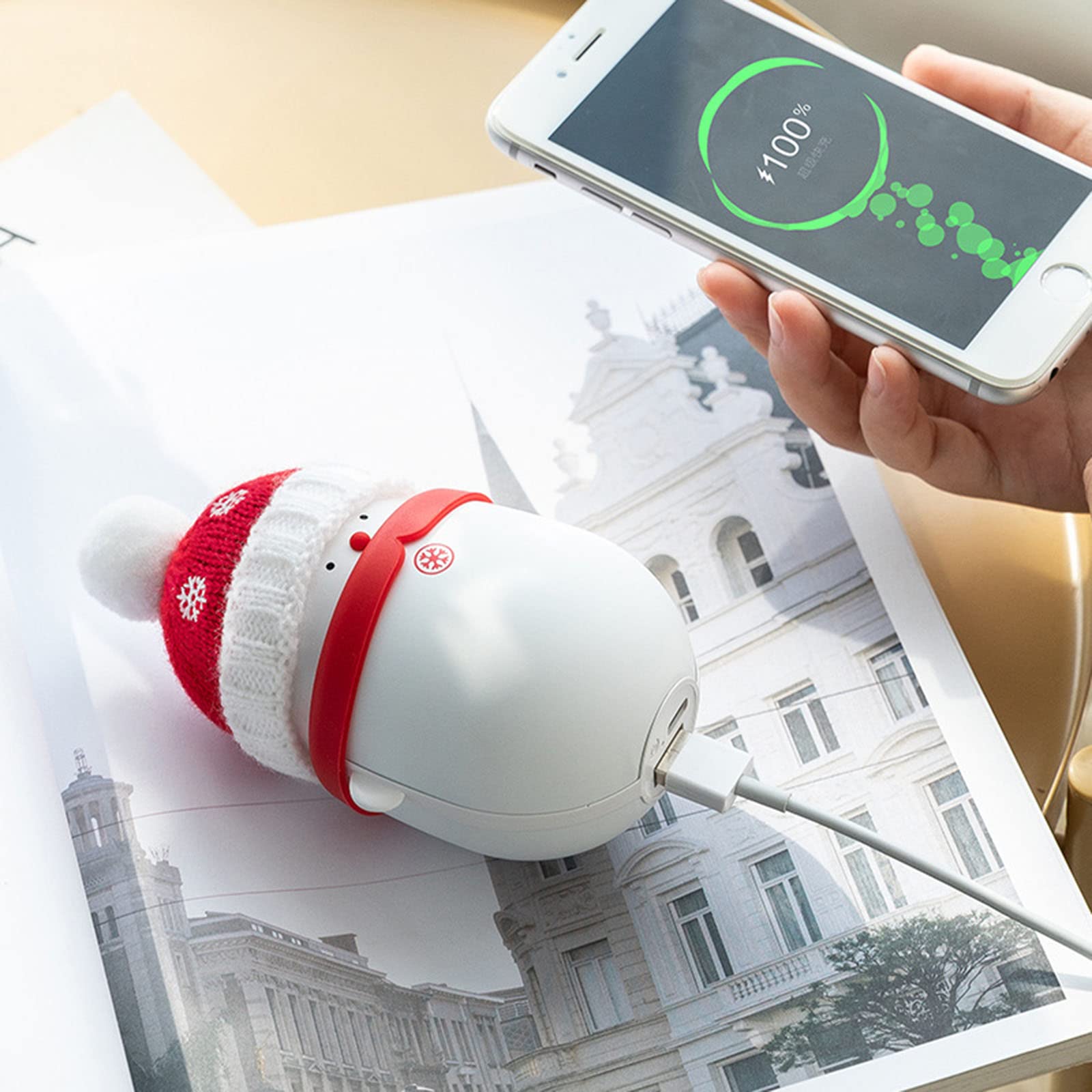 Ogrzewacze do rąk 10000 mAh, 2 poziomy ogrzewania elektryczny ogrzewacz do rąk, przenośny power bank, prezenty dla kobiet, mężczyzn, idealny prezent zimowy,Blue