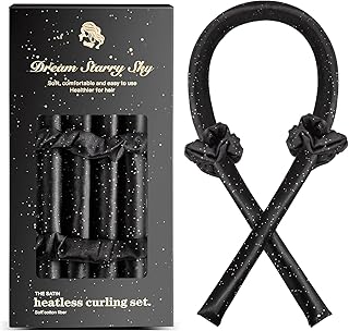 Satin Heatless Curling Set - Hair Rollers for Curls Heatless Hair Curlers & Hot Rollers Hair Curlers to Sleep in Curling Rod Headband Curler (Dreamy Starry Sky)