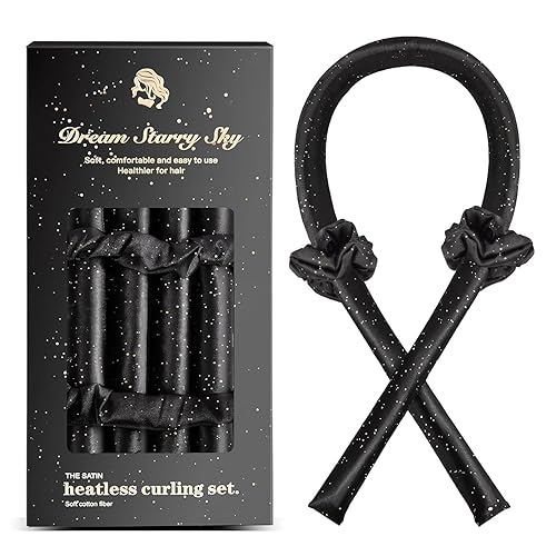 Satin Heatless Curling Set - Hair Rollers for Curls Heatless Hair Curlers & Hot Rollers Hair Curlers to Sleep in Curling Rod Headband Curler (Dreamy Starry Sky)