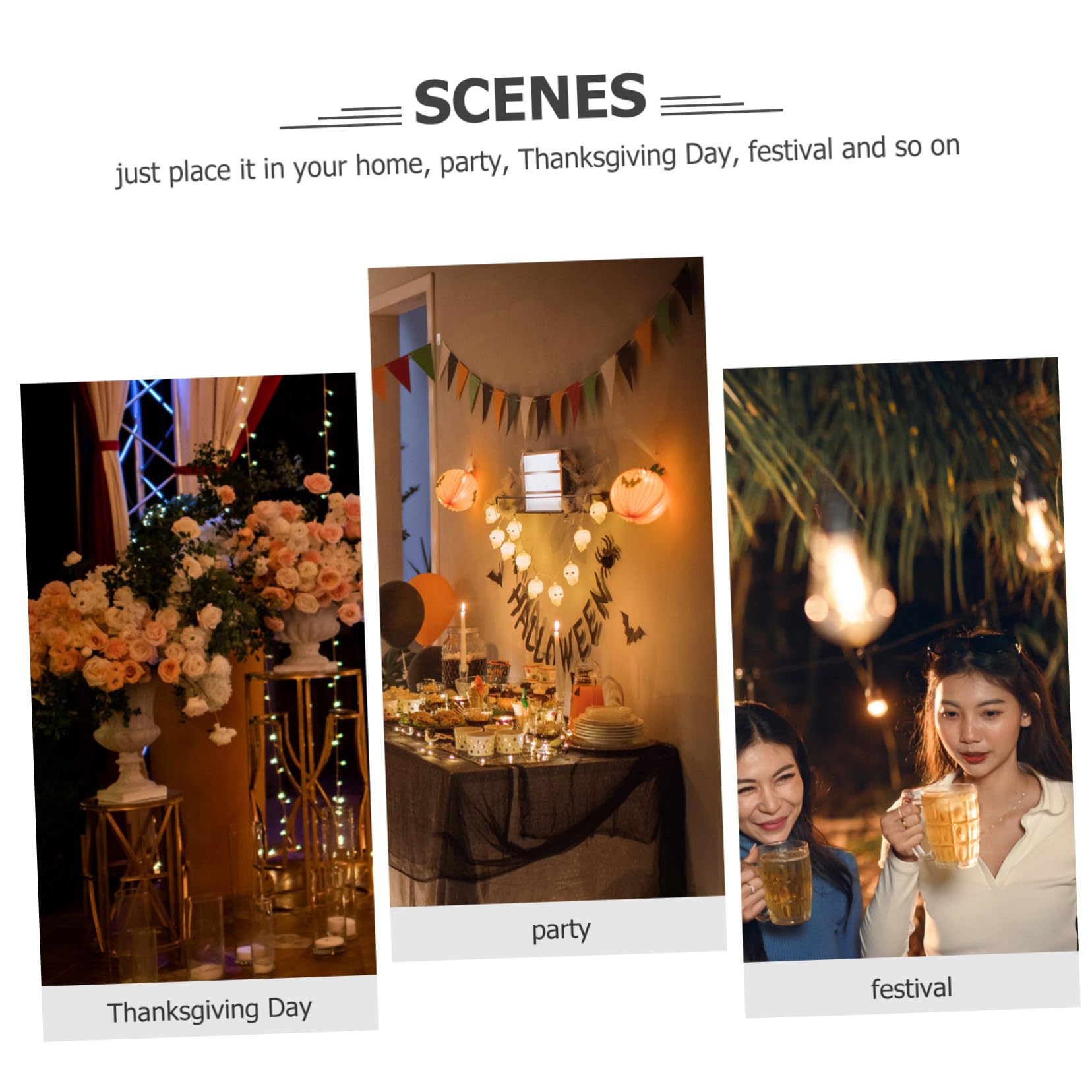 STOBAZA Artificial Leaf Candle Wreath Realistic Faux Leaf Decor for Thanksgiving Party Harvest Festival and Home Table Decoration Warm Atmosphere Compact Design Multi-Functional Use