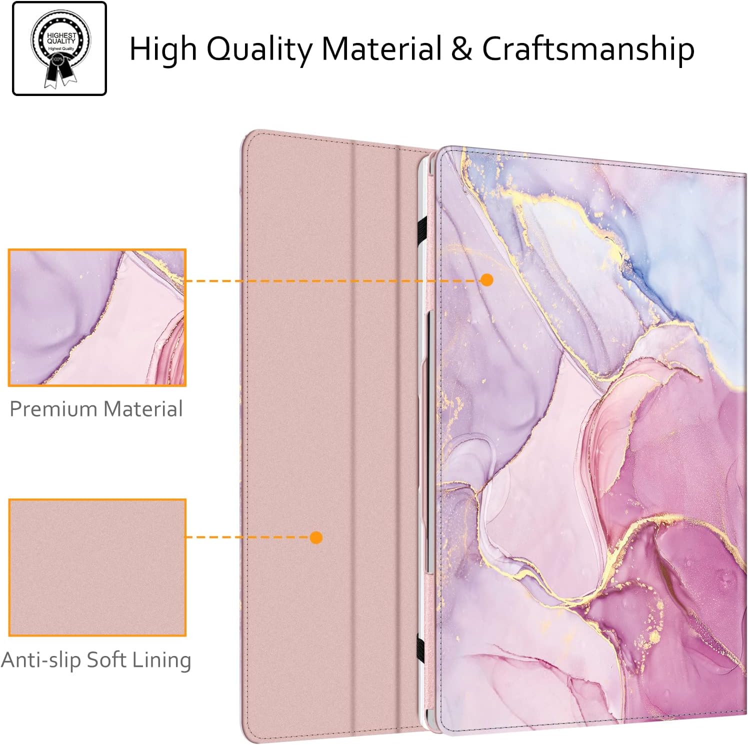 Fintie Sleeve Case Cover for 13.3" Samsung Galaxy Book3 360 NP730QFG/Galaxy Book2 Pro 13 NP930XED/Galaxy Book2 Pro 360 NP930QED/Galaxy Book2 360 NP730QED/Galaxy Chromebook 13 XE930QCA, GlitterMarble