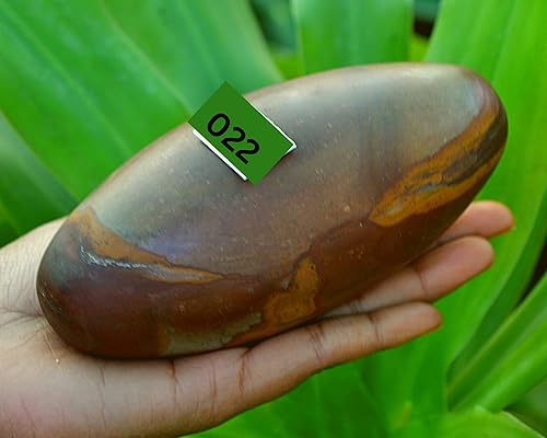 Miniatura 2 de Piedra de cristal especial Shiva Lingam Narmada Río India, piedra de meditación curativa del río Narmada en la India occidental y representa al dios