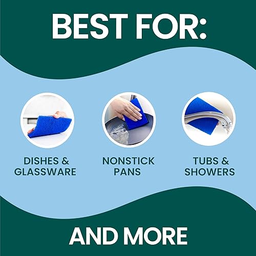 Miniatura 4 de Scotch-Brite Esponja de Limpieza sin Rayado, Estropajo Eficaz + Suave para Limpieza Doméstica, 48 Esponjas para Platos, Ollas y Sartenes