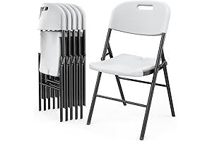 VINGLI Folding Chairs: Durable White Plastic Outdoor Chairs for Every Occasion