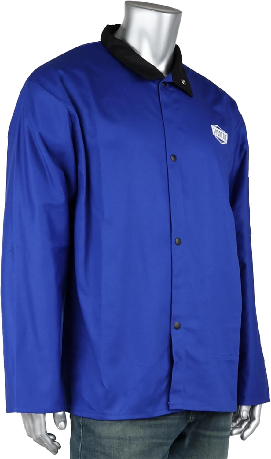 Ironcat FR Treated Cotton Sateen Jacket, 9 oz., Anodized Snaps, Interior Pocket, Pop-up Welders Collar, Scribe Pocket