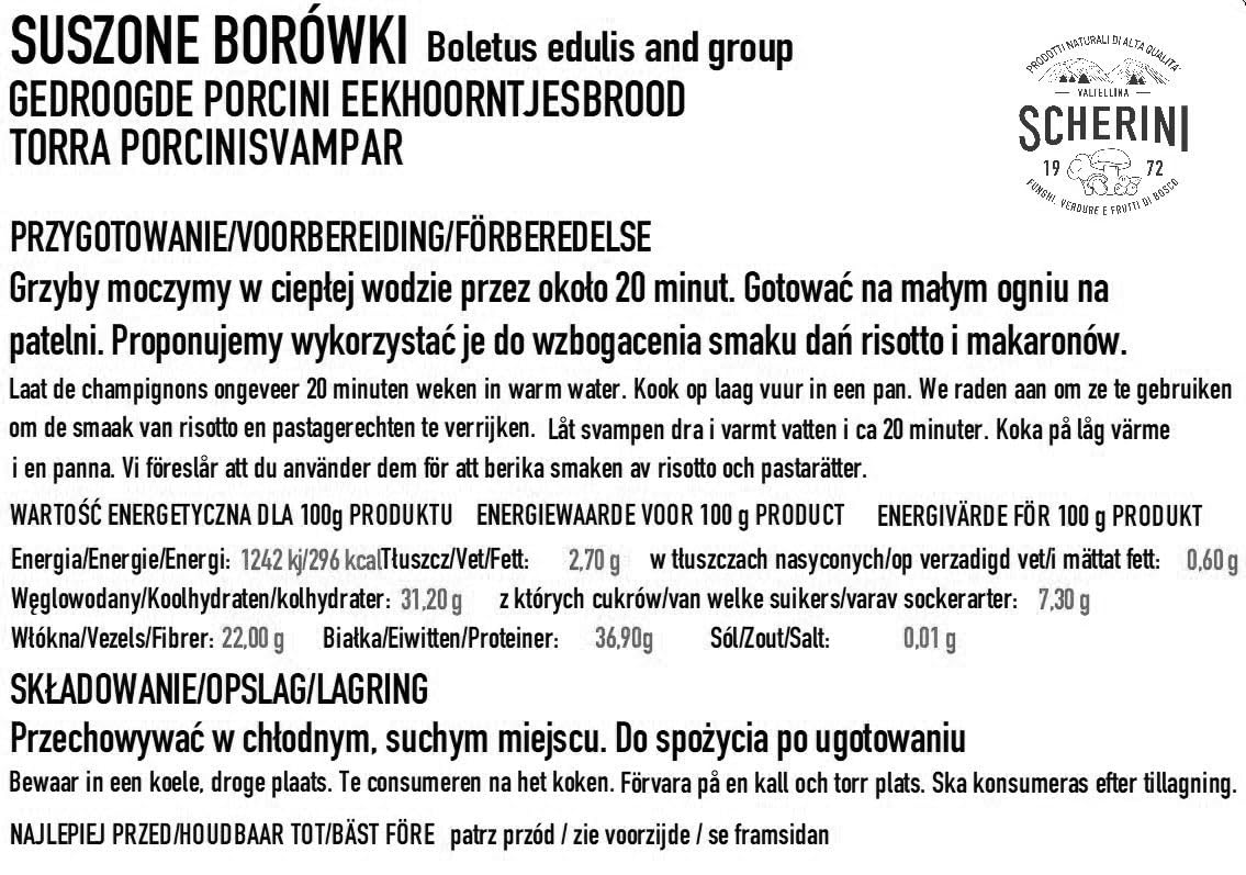 Scherini Valtellina - Funghi Porcini secchi SPECIALI, 30g in barattolo salva freschezza, richiudibile