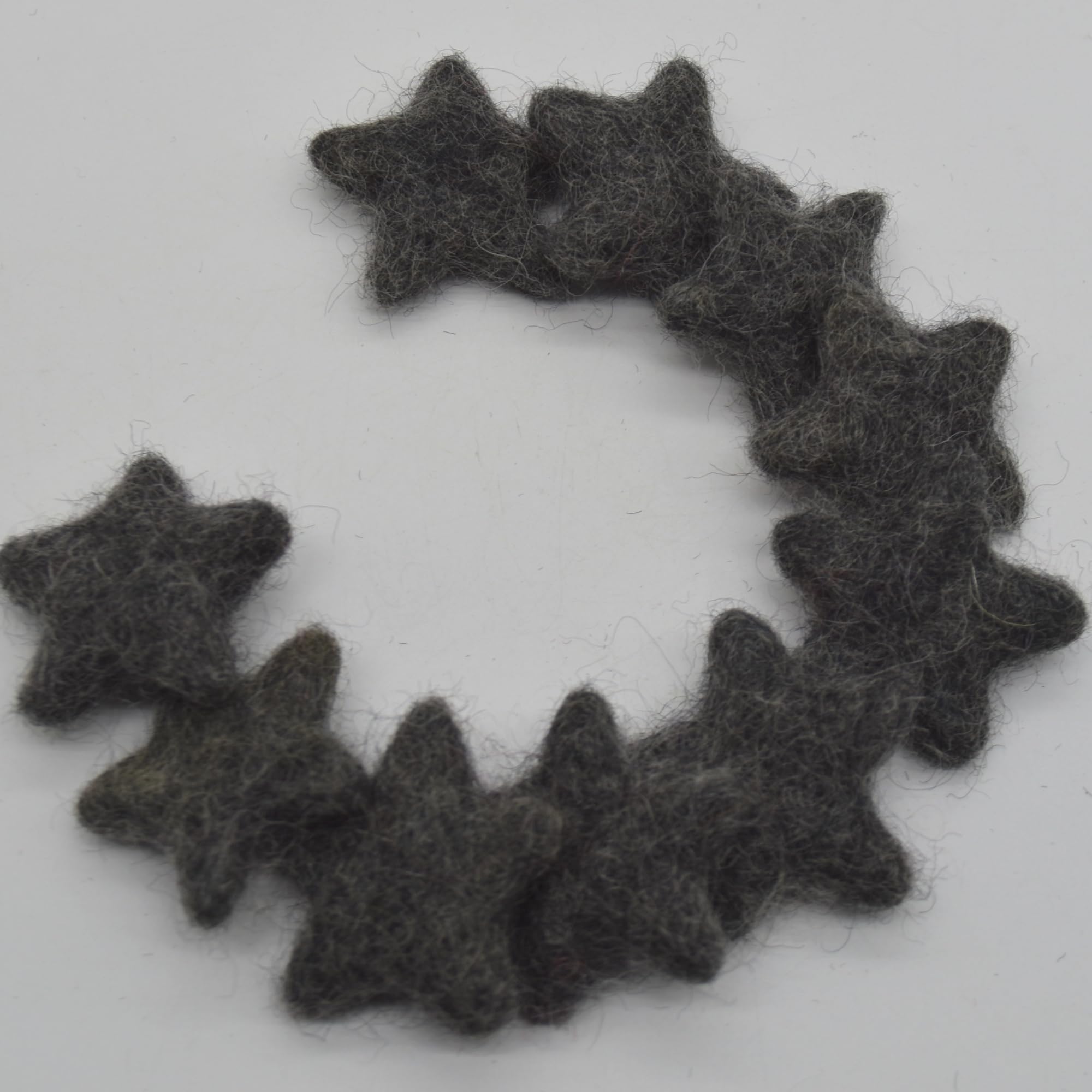 Oriental Direct 100% Wool Felt Stars - 3cm - 10 Felt Stars - Dark Grey Mix โ image 1