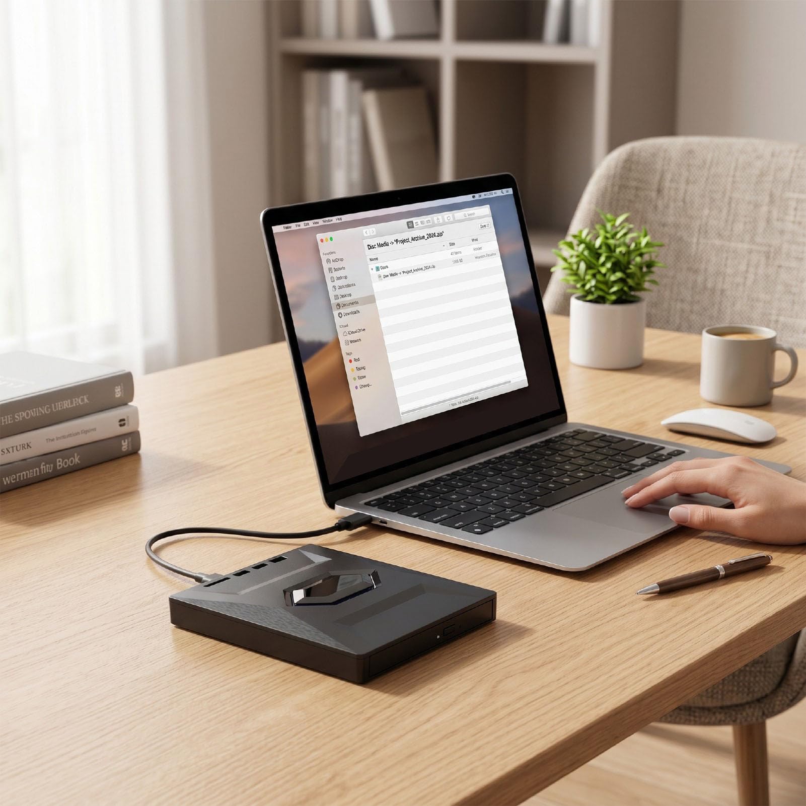 Asixxsix Lecteur Blu Ray Externe, Graveur CD DVD USB 3.0 et USB C | Installation facile (Plug and Play), bande passante de 5 Gbit/s, câble USB double, compatible avec Window 2000 XP