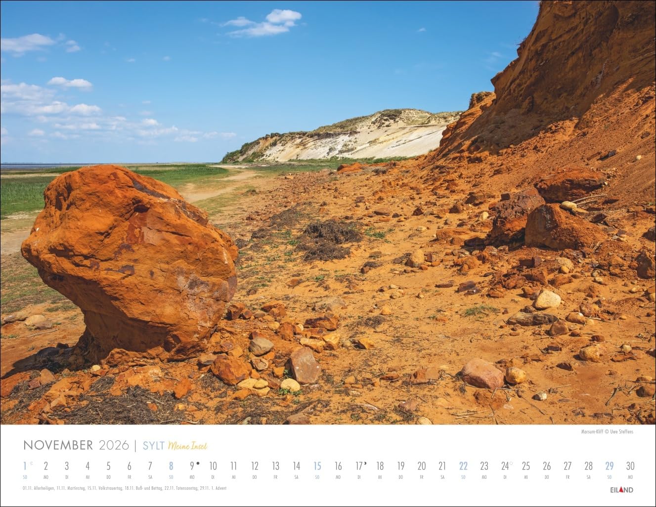 Sylt - Meine Insel Kalender 2026: Reise-Wandkalender mit 12 atemberaubenden Fotografien der Nordseeinsel. Landschafts-Kalender 2026 zum Aufhängen. 44 x 34 cm. Querformat.