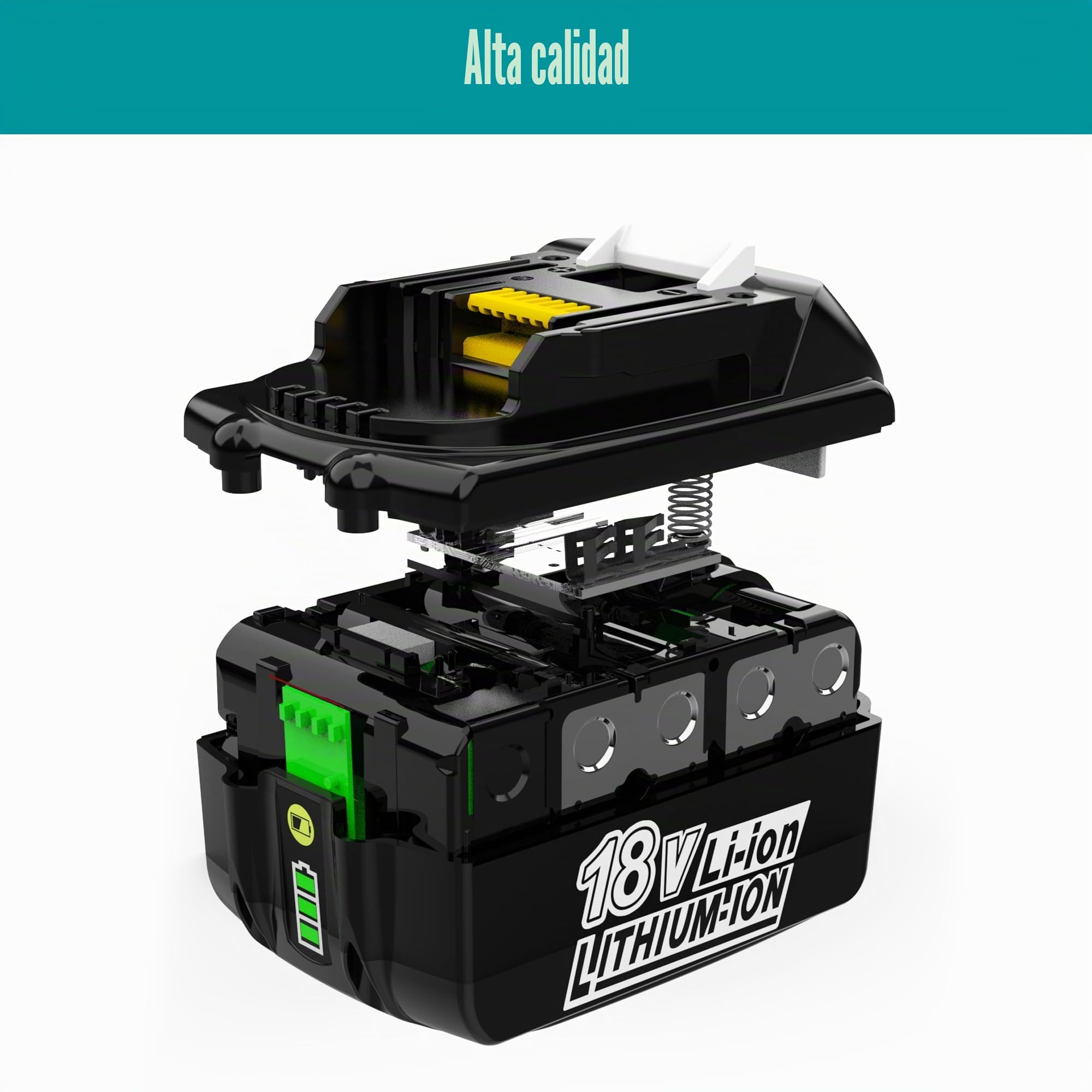 Energup 18V 5,0Ah Batería de Repuesto para Makita Batería 18V BL1850 BL1860 BL1840 BL1830 BL1820 BL1815 BL1820B LXT400 con indicador LED