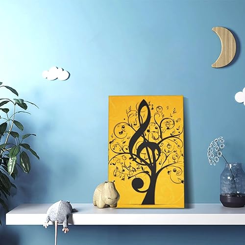 Miniatura 6 de Wall Art for Living Room Wall Decor Picture Musical note tree Canvases Painting Retro Farmhouse Posters Decorative Aesthetic Painting for Kitchen
