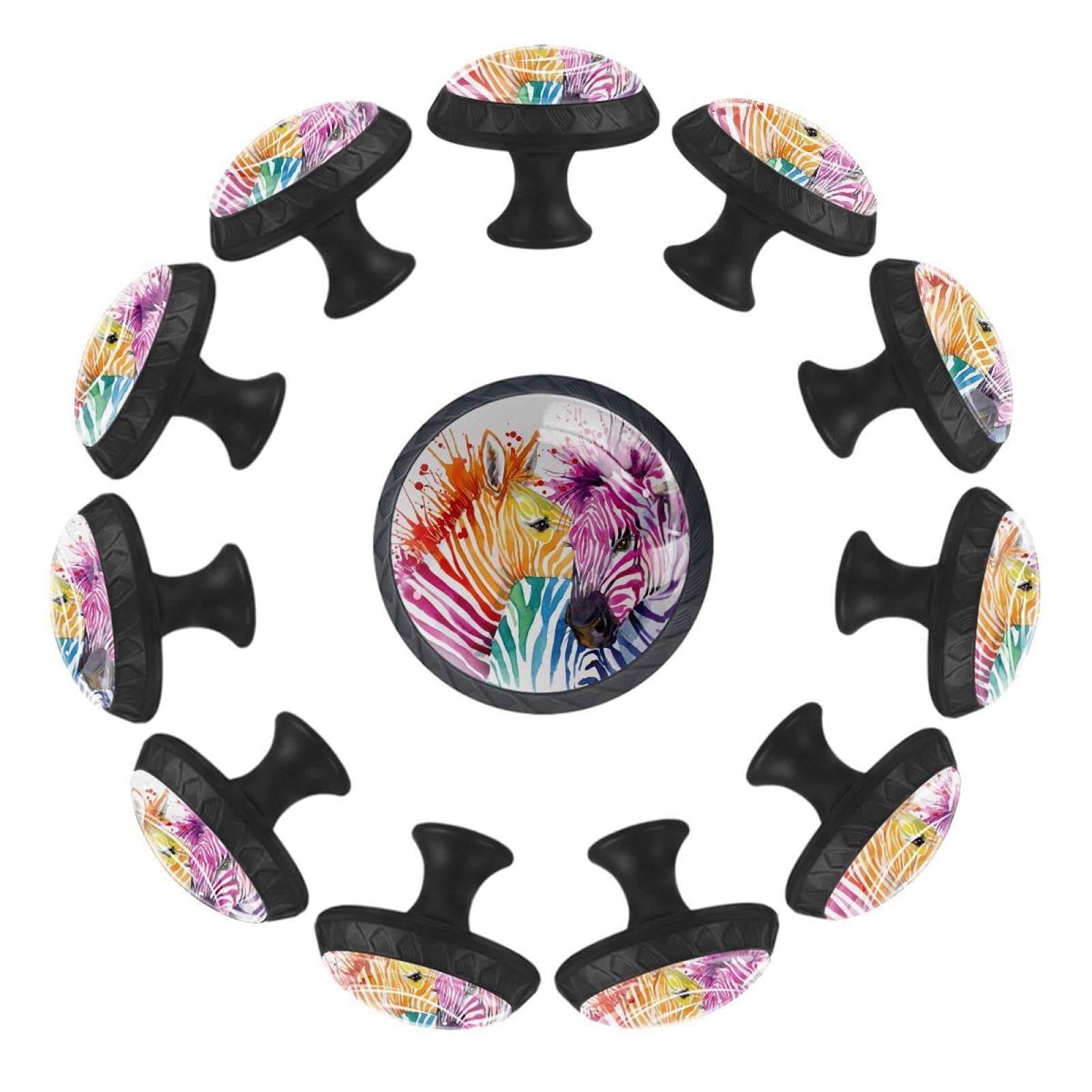 Boutons de tiroir cheval aquarelle 35 mm haut de gamme pour commode et décoration de crèche