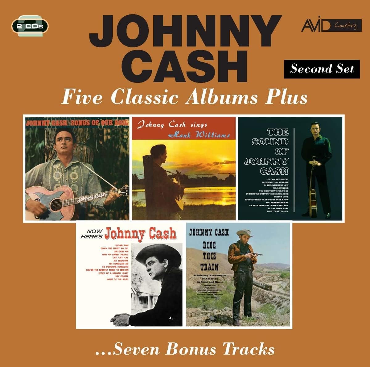 Five Classic Albums Plus (Songs Of Our Soil / Sings Hank Williams / The Sound Of Johnny Cash / Now Here's Johnny Cash / Ride This Train)