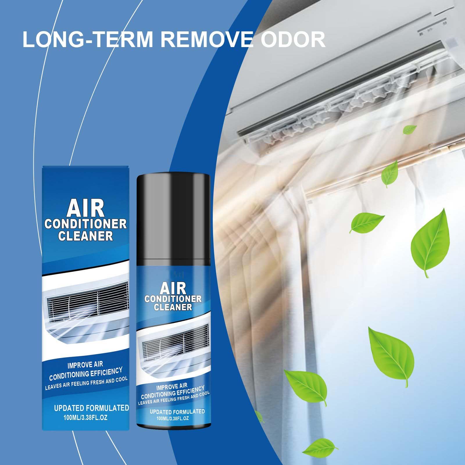 Detergente in schiuma per la pulizia profonda del condizionatore, vaporizzatore, deodorante, deodorante, deodorante, spray per la casa e l'auto, sistema Ac Cleaner, migliore efficienza di