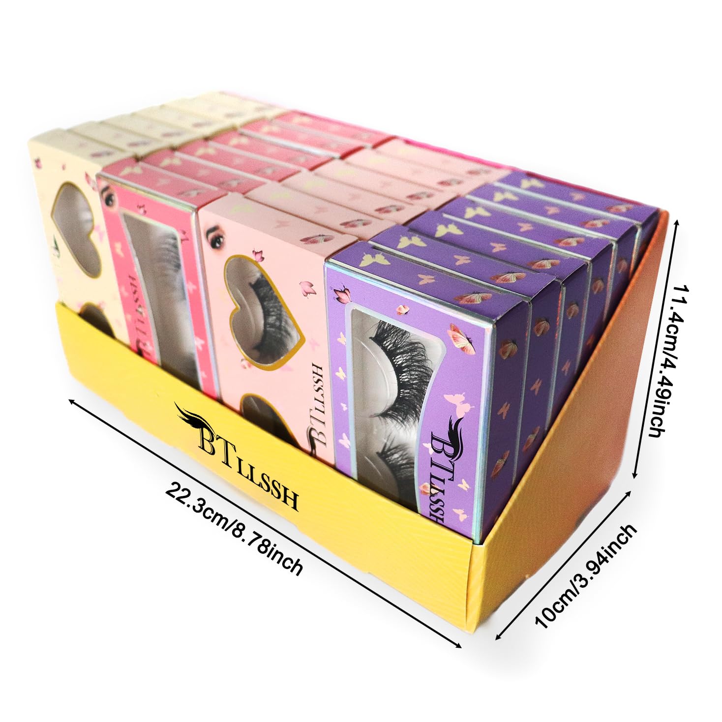 Reusable Faux Mink False Eyelashes with Soft Synthetic Fibers