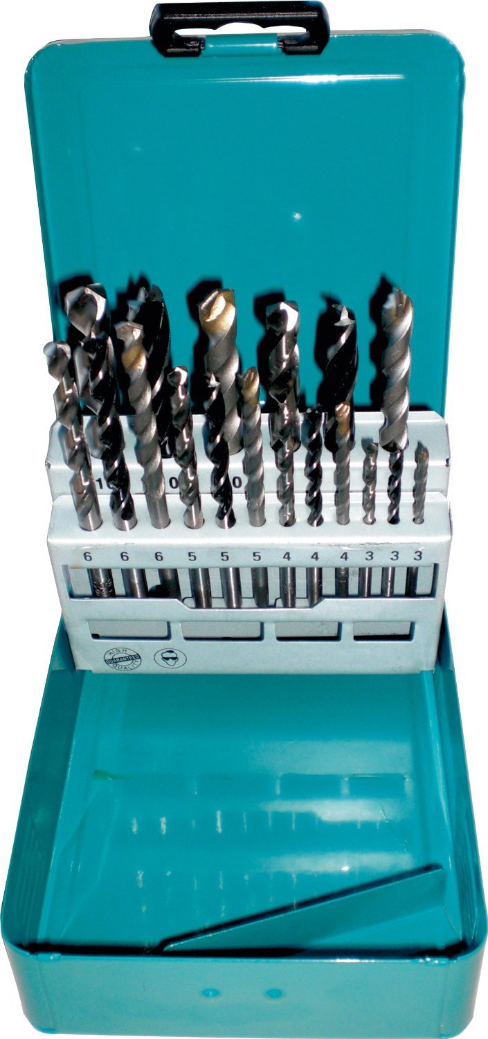 Coffret de 18 Forets Cylindriques Makita pour Bois, Acier et Béton
