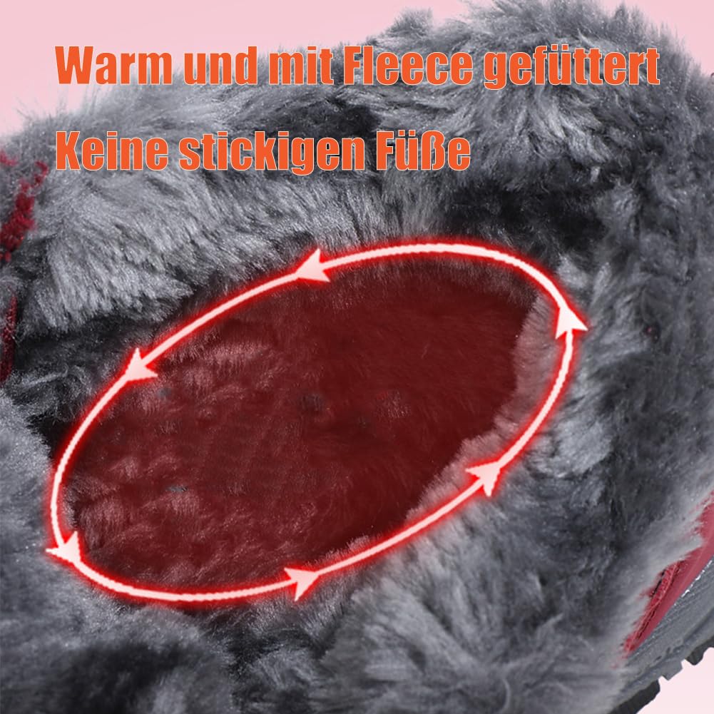 Warm Comfort Boots,Ergonomische Winterstiefel,Orthopädische Schuhe Damen Winter,Warm Gefüttert,Wasserabweisend,Rutschfeste Sohle Breite Zehenbox,Winterkomfort Bei Jedem Schritt