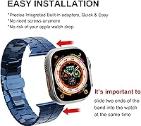 Vista 66 de WINGLE Correas de titanio para Apple Watch Band Ultra 3/2/1 Band Ultra de 1.929 in Series 11 10 1.811 in 1.772 in 1.732 in 1.654 in SE 3/2/1 Series