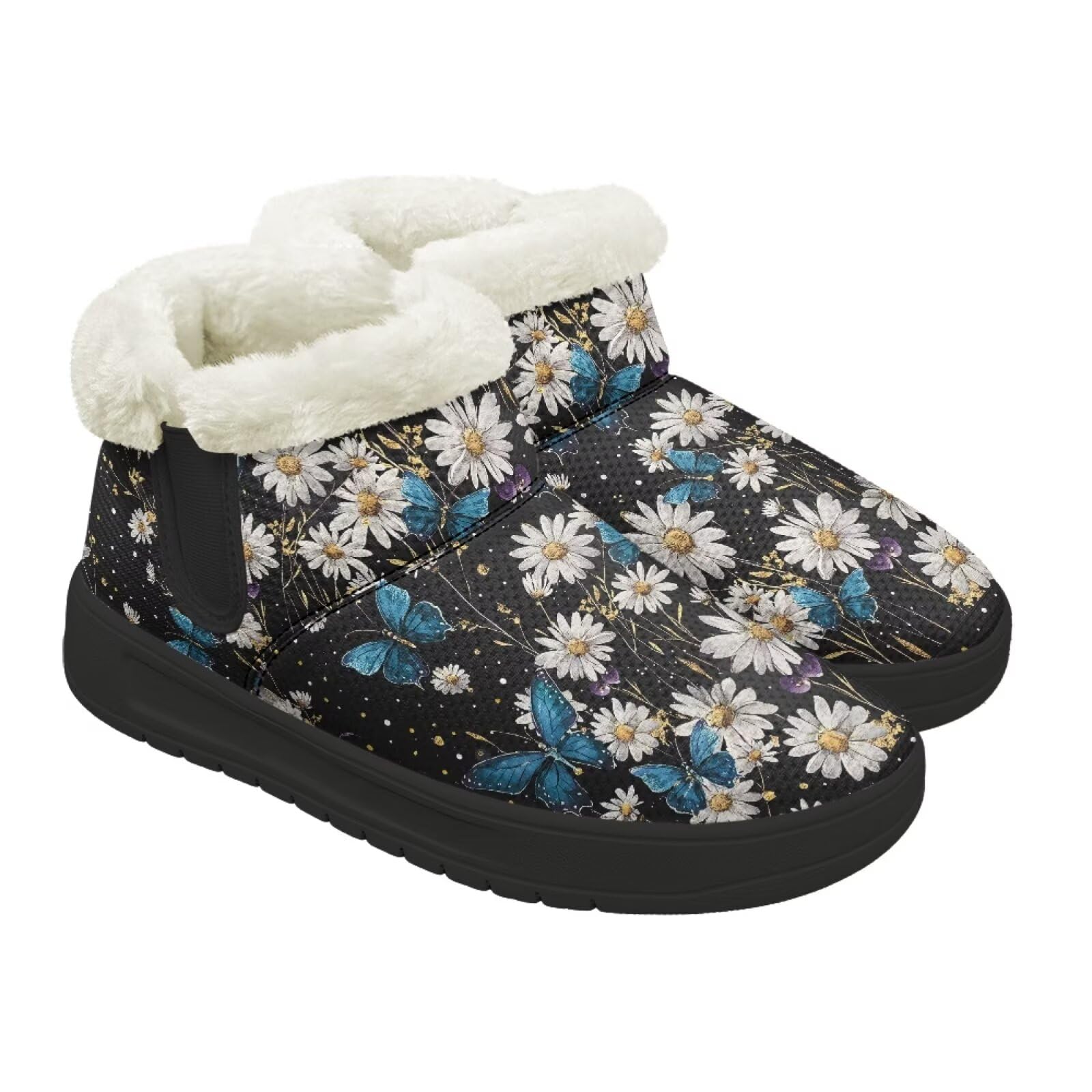 Ankle Snow Boots for Women Faux Fur Lined Winter Boots Warm Winter Shoes Fashion Outfits