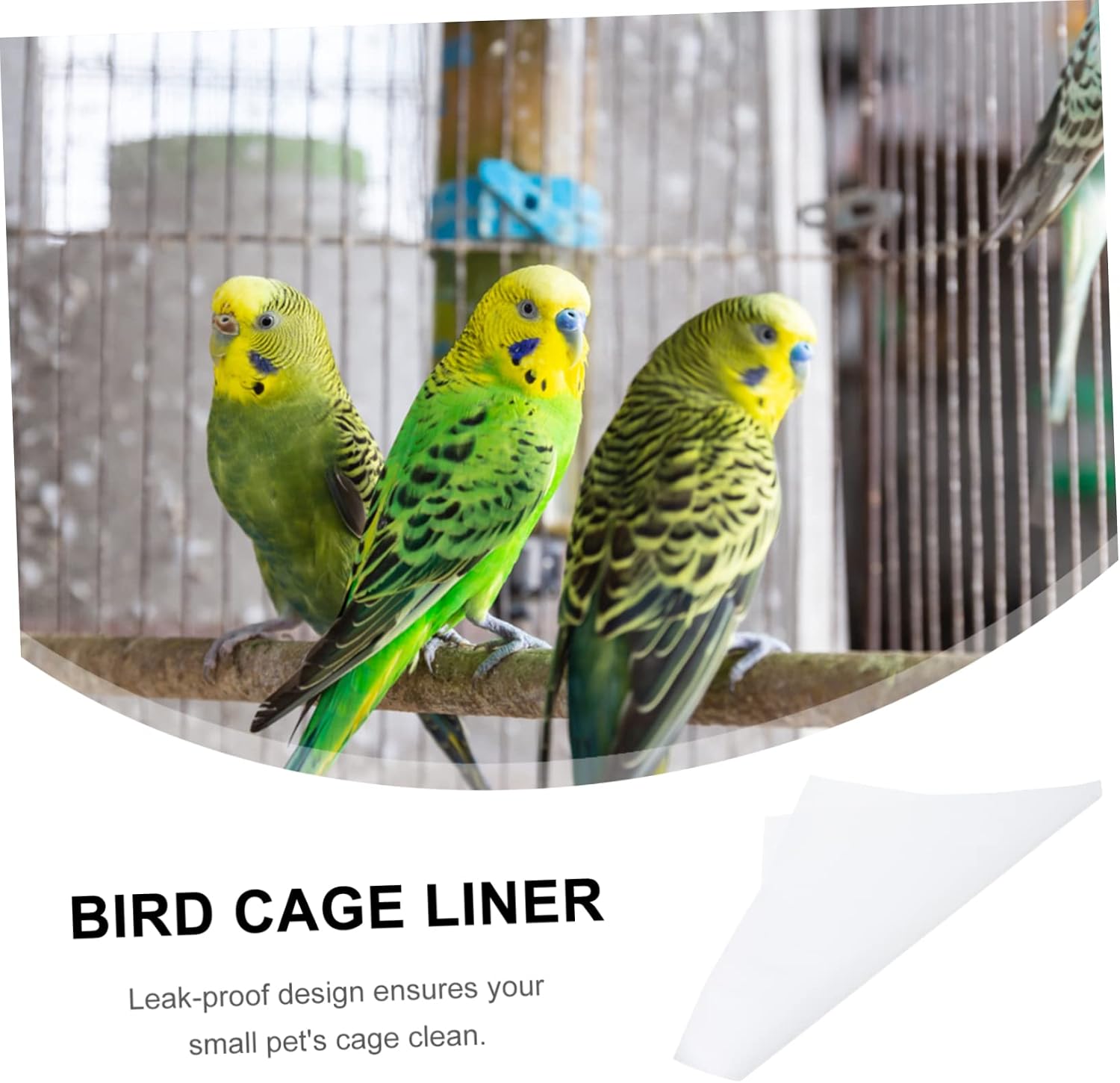 YARNOW 100pcs Disposable Bird Cage Bottom Tray Paper for Parrots Absorbent Urine Mats Convenient Cleaning Pads for Bird Cages Simplifies Maintenance