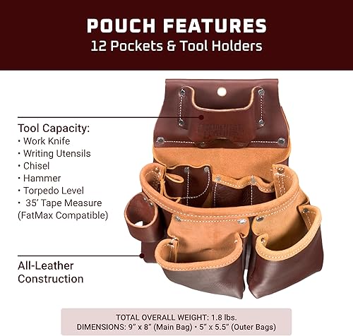 Miniatura 3 de Occidental Leather 5018DBLH 3 Pouch Pro Bolsa de herramientas
