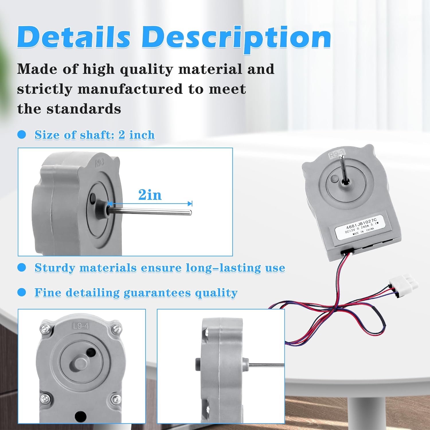 Kühlschrank-Ventilatormotor 4681JB1027B - Leiser Lüfter Für Gleichmäßige Kühlung