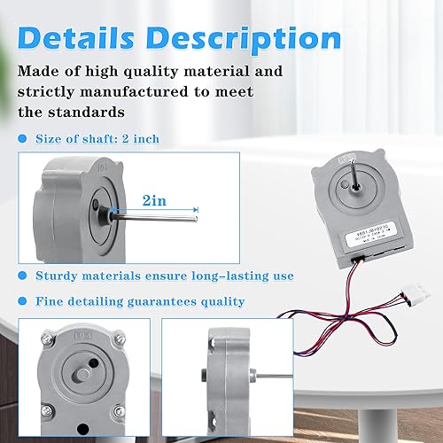Miniatura 4 de Motor del ventilador del evaporador del refrigerador 4681JB1027C compatible con LG Ken. Más refrigeradores reemplazan 4681JB1027V 4681JK1004E