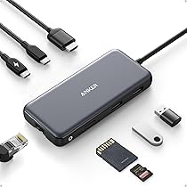 Anker Hub USB C 8 in 1 100W Adattatore PowerExpand, 100W Power Delivery, 4 K 60 Hz, HDMI, 10 Gbps USB C e 2 porte USB A, Porta Ethernet, Micro SD e SD, per MacBook Pro e Altro