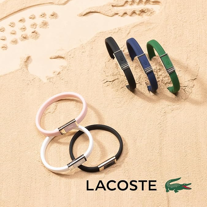 Lacoste Men's LACOSTE.12.12 Collection Silicone Bracelet Embellished with Petit Piqué Pattern - 2040116