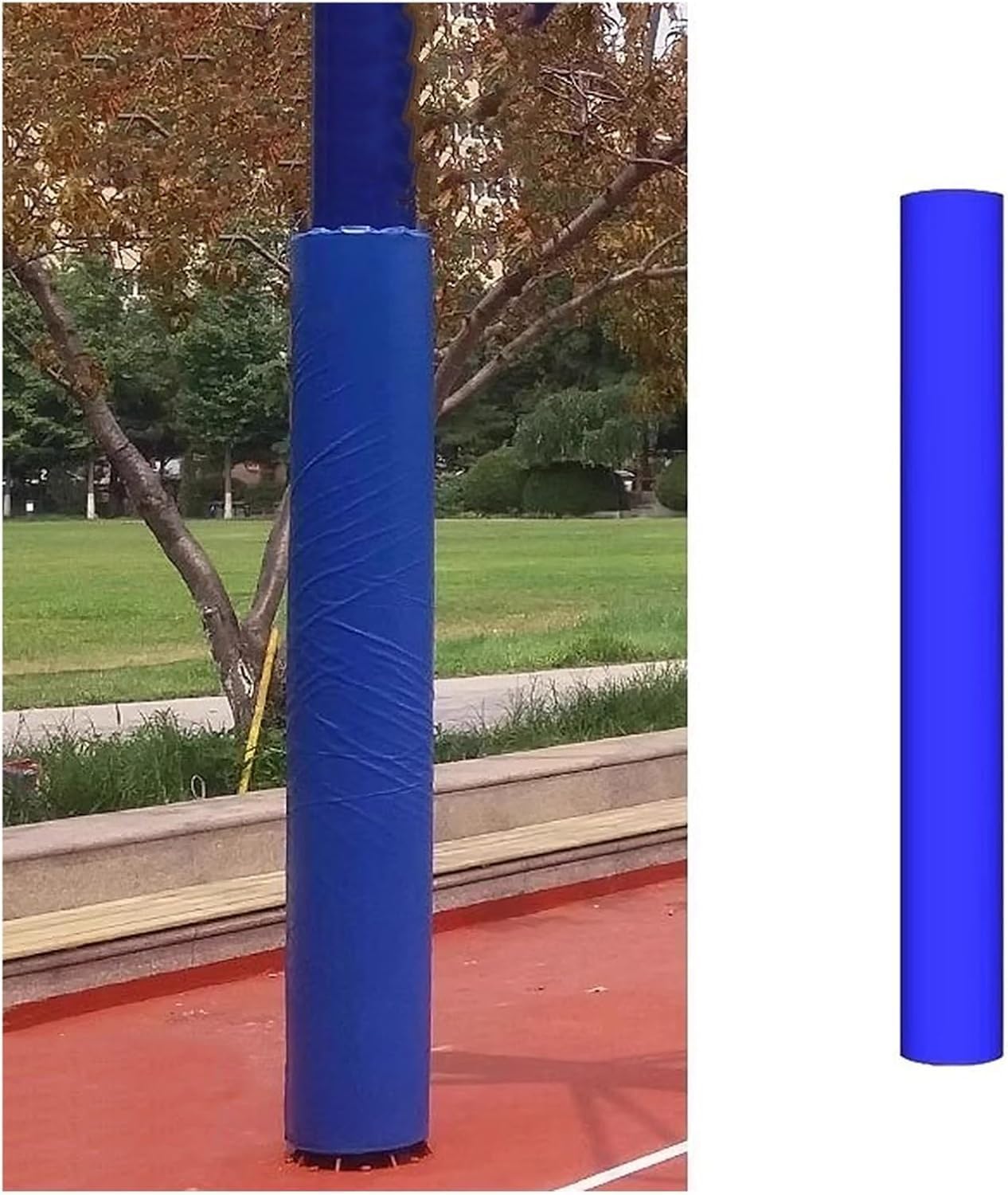 Foam Pole Protector Padding for Metal/Wood/Concrete/Cement Columns, Basketball Hoop/Round Pole Padded Covers, UV-Resistant Garage Post Pads