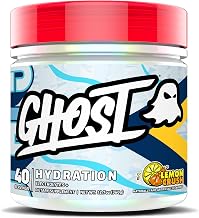 GHOST Hydration, Lemon Crush, 40 Serv, Electrolyte Powder - Drink Mix Supplement with Magnesium, Potassium, Calcium, Vitamin C & Taurine for Energy & Endurance - Vegan, Free of Soy, Sugar & Gluten
