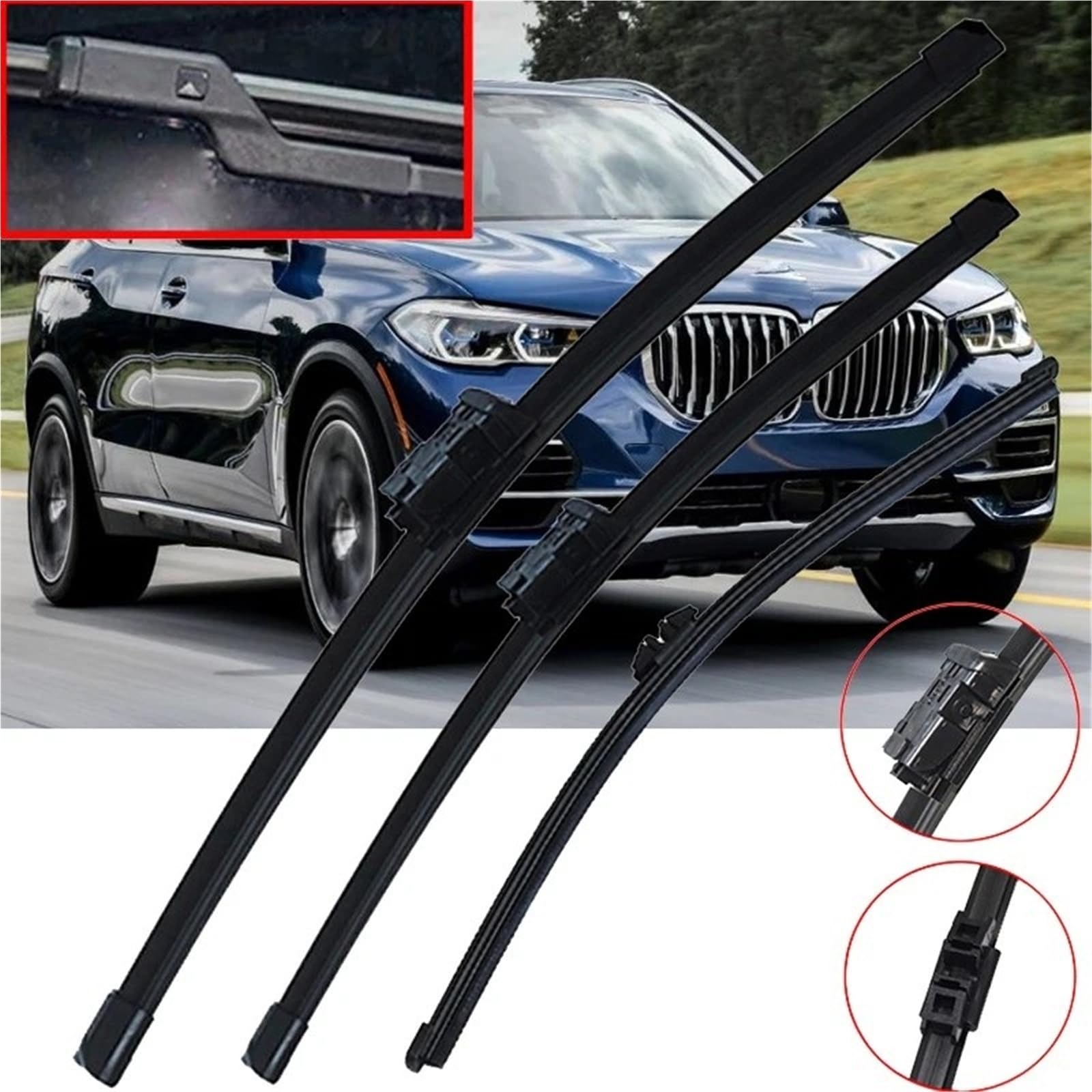 Escobilla Limpiaparabrisas Delantera Y Trasera Para BMW Para X5 G05 X5M F95 IX50 2019-2023 Set Limpiaparabrisas