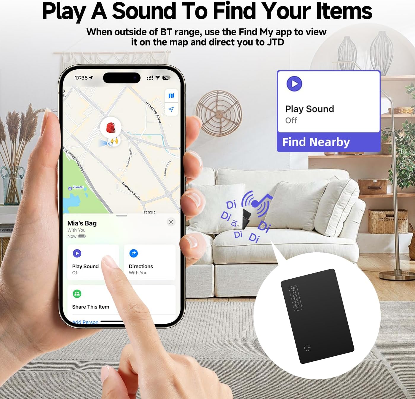 4-Pack Family Value Bundle: 2026 Apple MFi Certified Air Card Tag Tracker Wallet Tracker Card| Ultra Slim 0.07in, IP68 Waterproof | Works with Apple Find My (iOS) | for Wallets, Keys, Luggage,Bags - Image 3