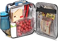 Vista 4 de Lonchera con aislamiento para perros y niños, bolsa de almuerzo térmica para niñas y niños, bolsa de preparación de comidas congelable con correa