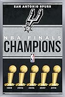 Vista 8 de Trends International NBA San Antonio Spurs - Póster de pared de Champions 23, 34 pulgadas de largo x 22.4 W, versión premium sin marco