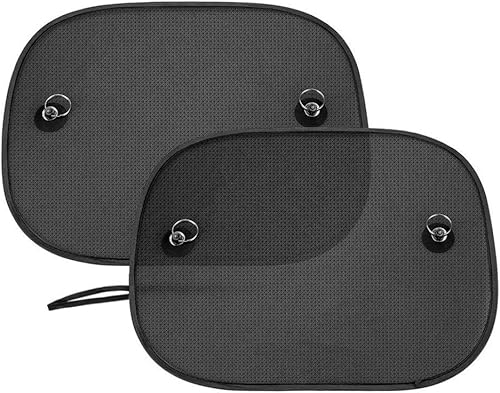AumoToo, 2 Pack Car Side Window Sunshades Universal Harmful UV Rays Sun Glare Heat Blocking for Baby Kids Pets, 44cm*36cm (Suction cup Stick)