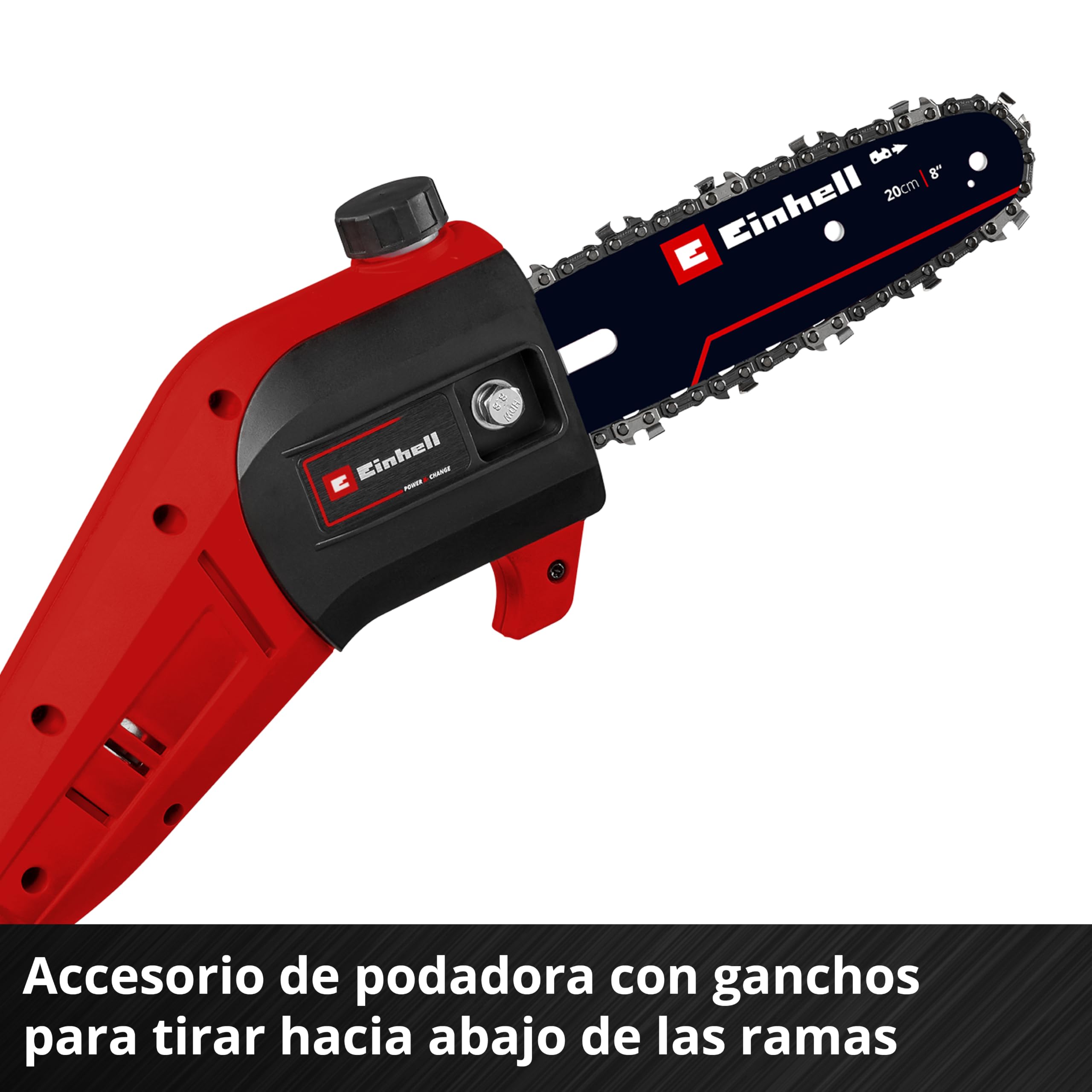 Einhell Herramienta multifunción con batería GC-HC 18/4520 Li T-Solo PXC | 18 V | Cortasetos de 41 cm | Podadora de altura de 19,5 cm | Barra de extensión | Correa de transporte | sin batería
