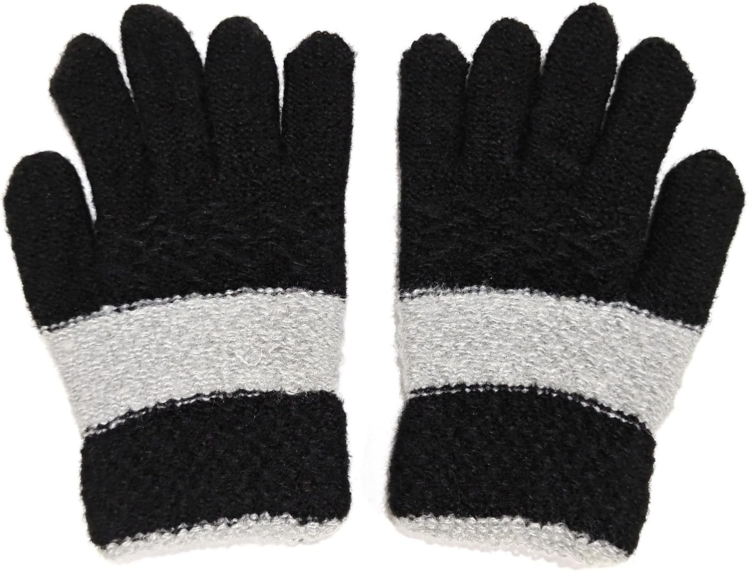 AIMI 3 Pairs Kids Winter Knit Gloves Stretchy Full Finger Fluffy Warm Mittens for Children Toddler Girls 5-10 Years - Image 8