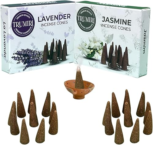 Miniatura 6 de Conos de incienso  Paquete combinado de 20 conos de incienso  10 lavanda + 10 jazmín  Conos de incienso  Conos de incienso perfumados  Conos de